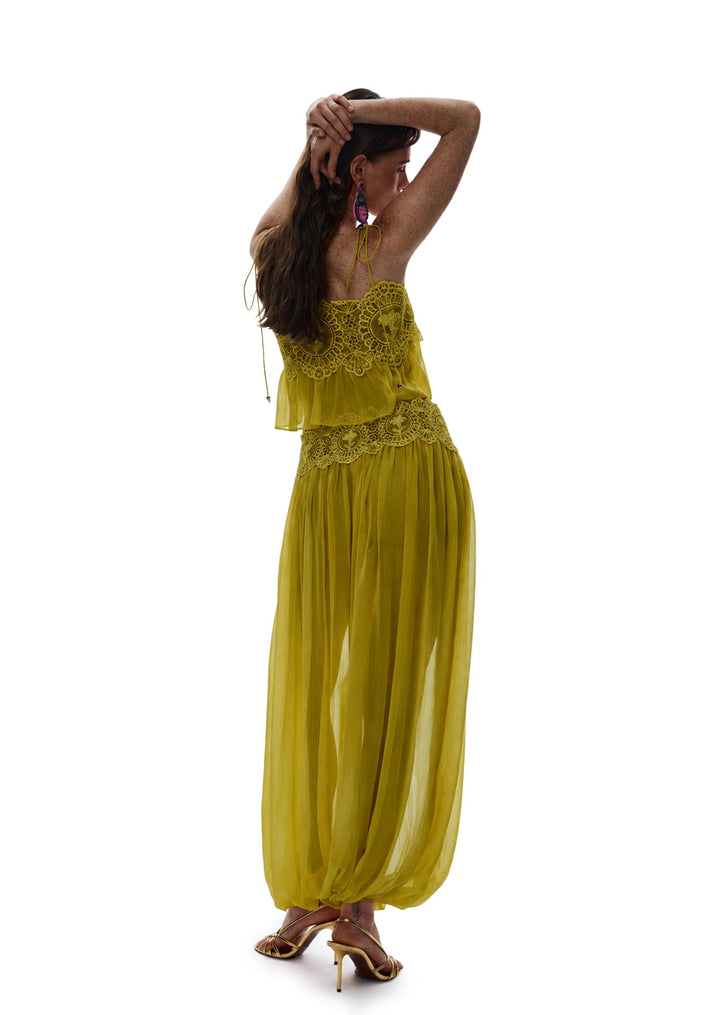 Manara two-piece chiffon set with a unique design