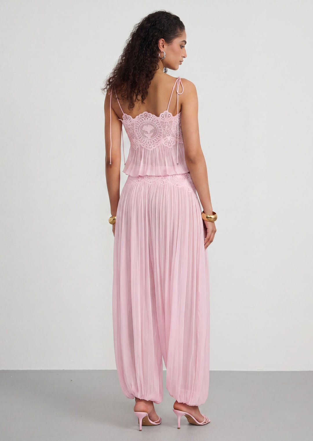 Manara two-piece chiffon set with a unique design