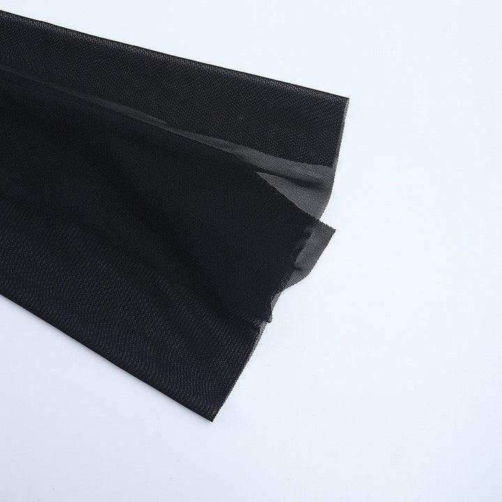 Off-the-shoulder chiffon ruched mini dress with buckle detail - Melissa