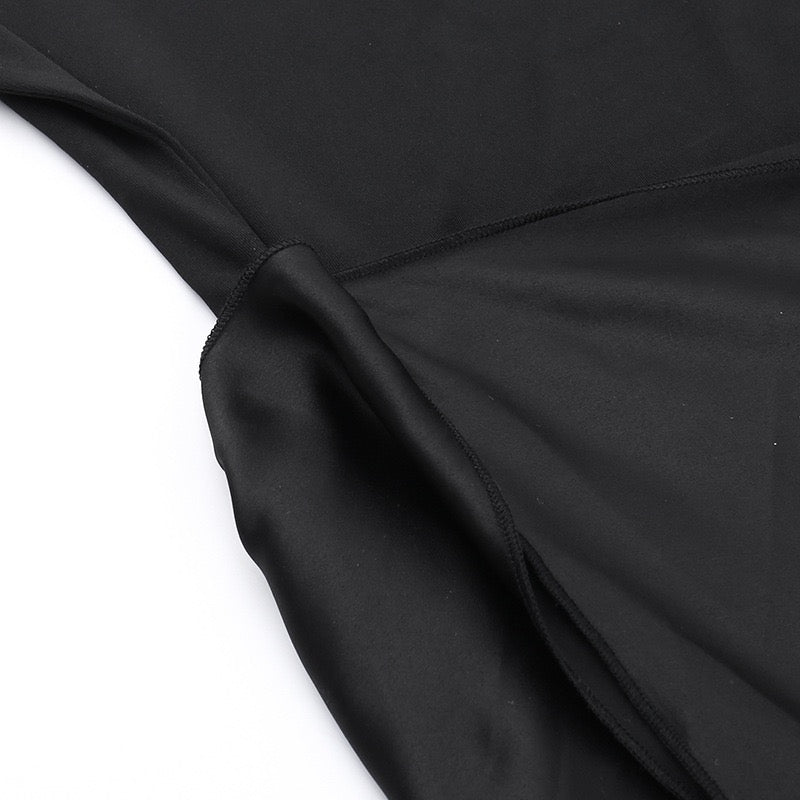 Elegant maxi dress with an off-the-shoulder design and satin trim - Floren