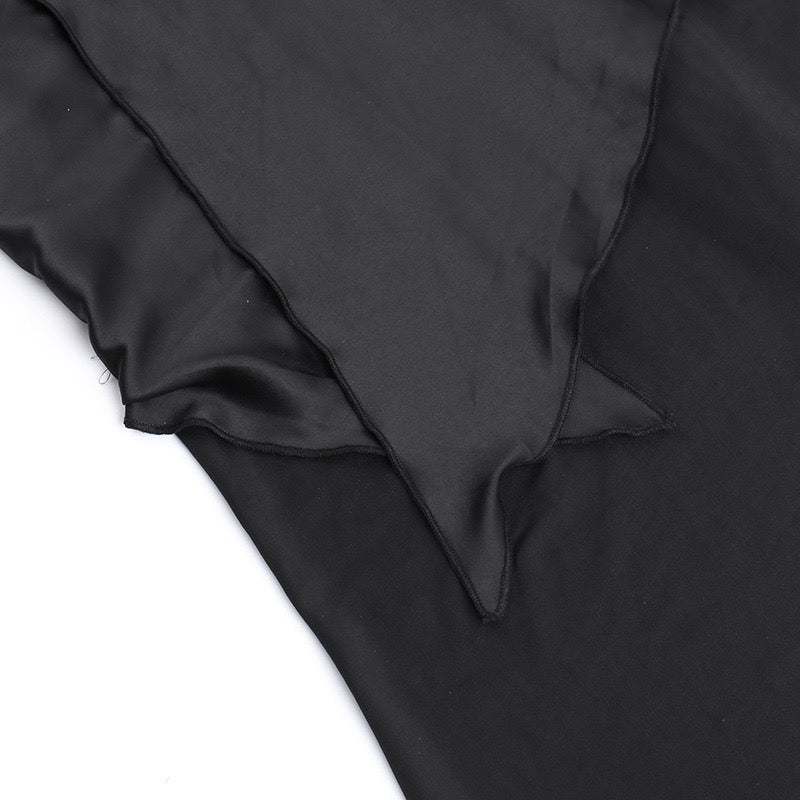 Elegant maxi dress with an off-the-shoulder design and satin trim - Floren