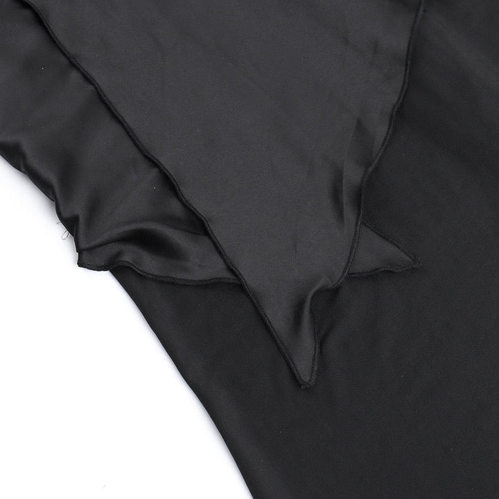 Elegant maxi dress with an off-the-shoulder design and satin trim - Floren