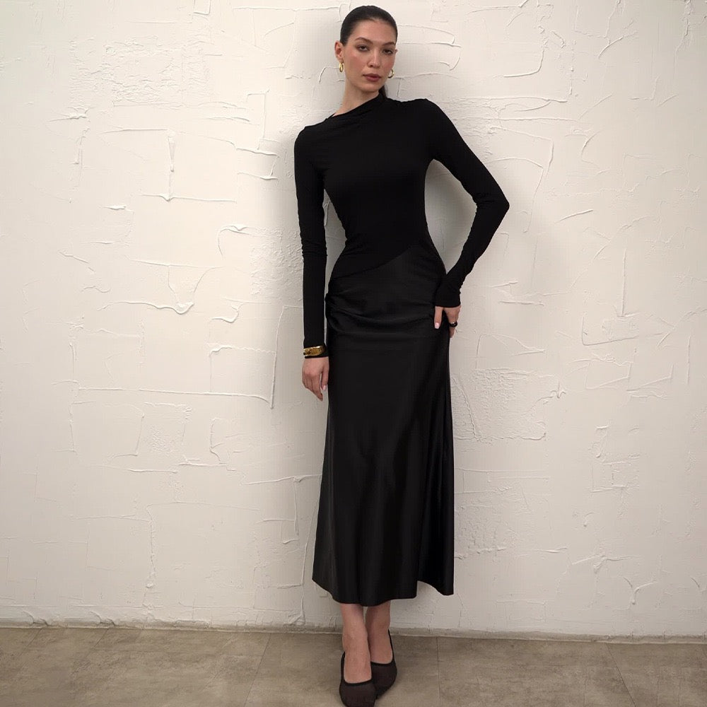 Satin maxi dress - Shiri