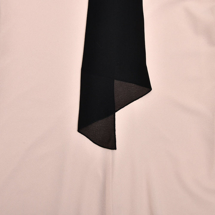 Strapless mini dress in chiffon and velvet design - GADE