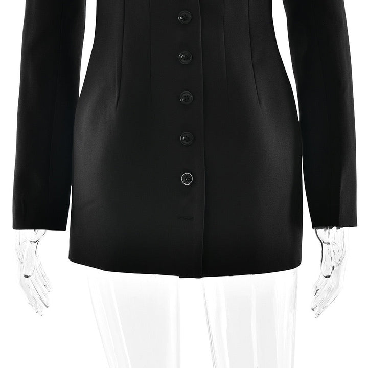 Tailored mini dress with button design - Maxi