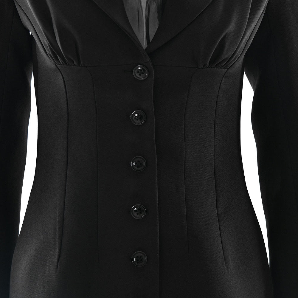 Tailored mini dress with button design - Maxi