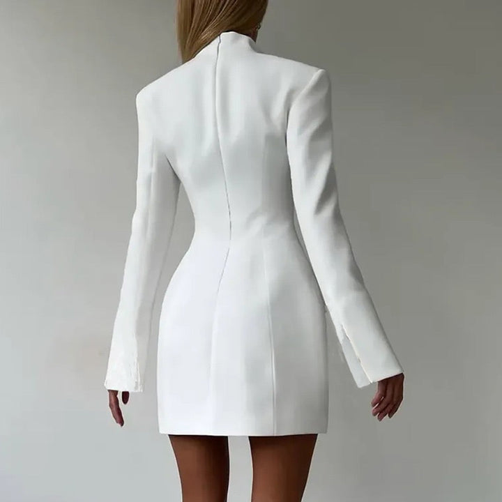 Tailored mini dress with elegant design, button closure - Diane