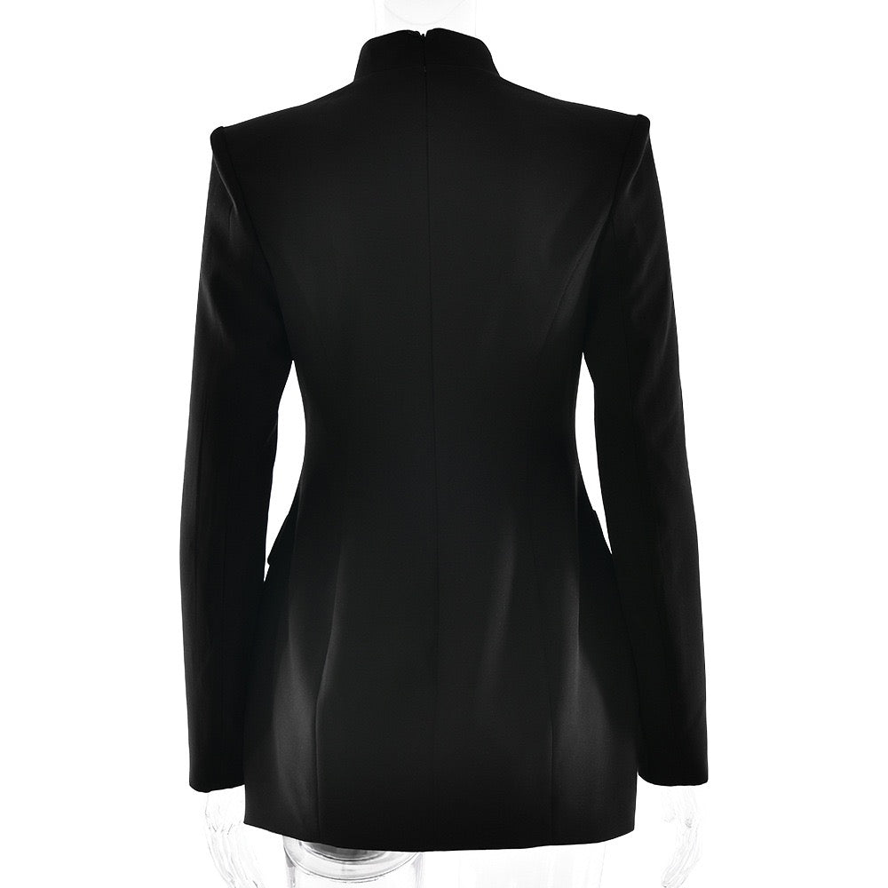 Tailored mini dress with elegant design, button closure - Diane