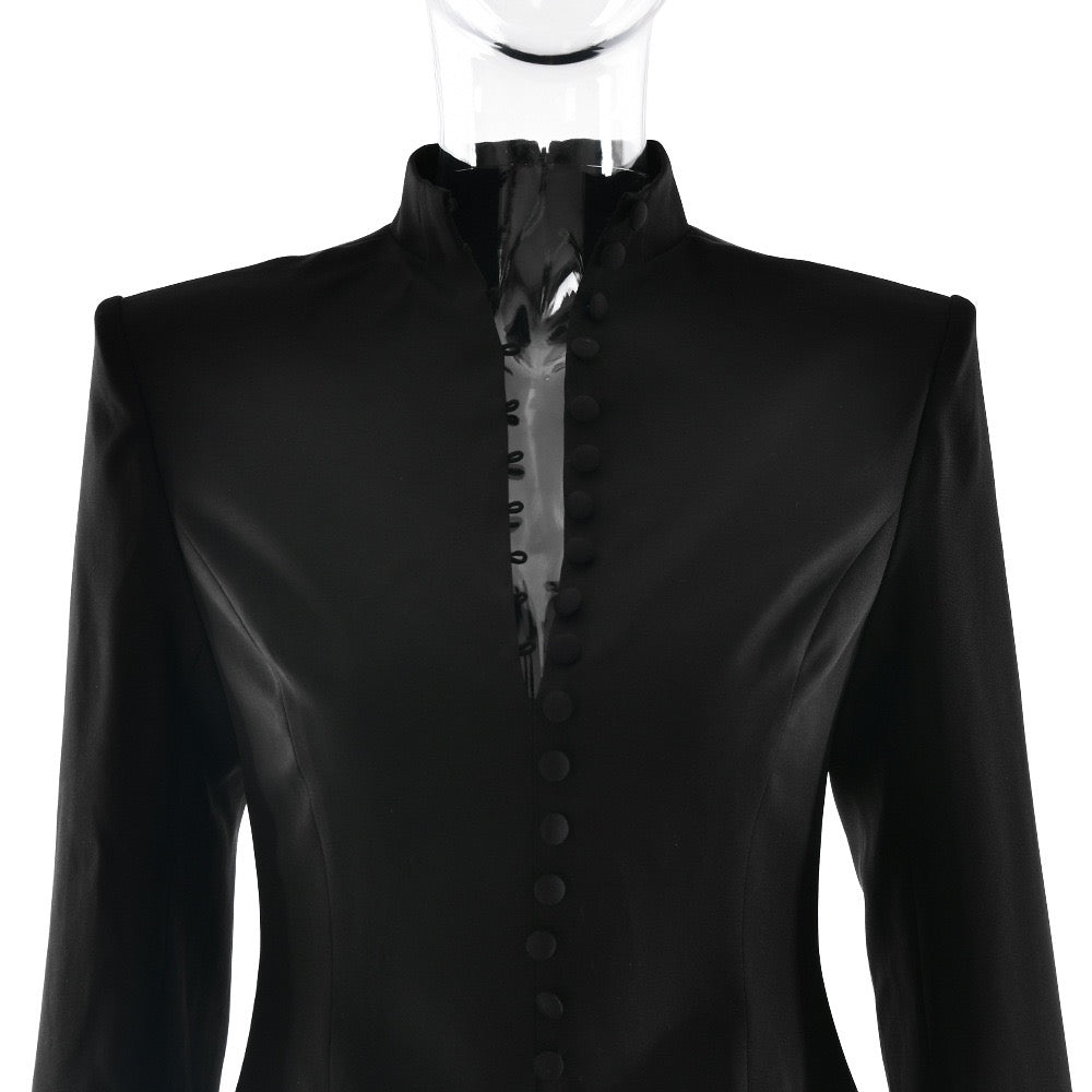 Tailored mini dress with elegant design, button closure - Diane