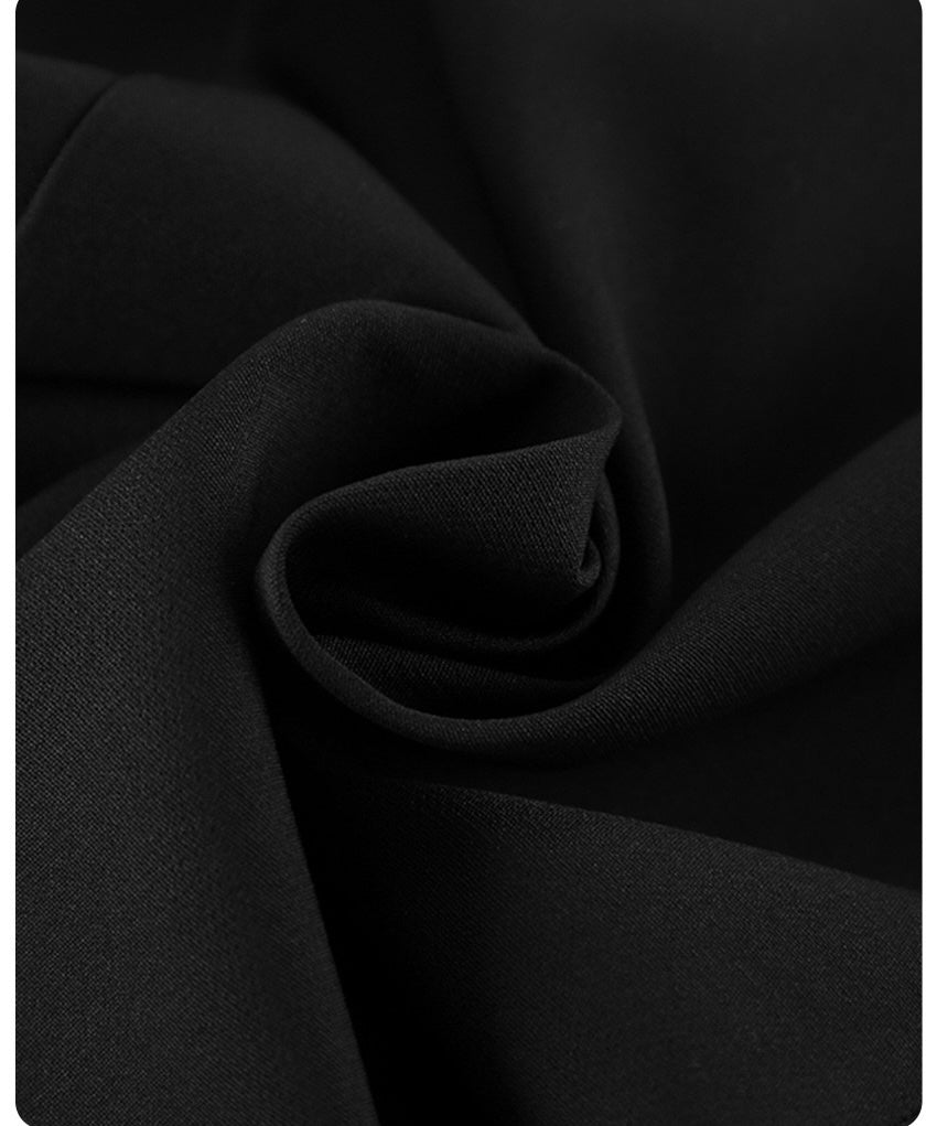 Tailored mini dress with elegant design, button closure with lace trim - Yana