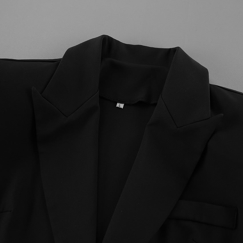 Tailored mini dress with elegant design, button closure with lace trim - Yana