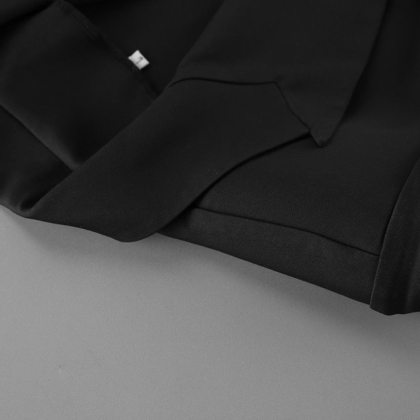 Tailored mini dress with elegant design, button closure with lace trim - Yana