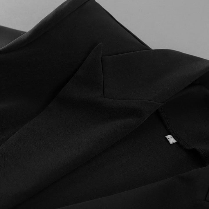 Tailored mini dress with elegant design, button closure with lace trim - Yana