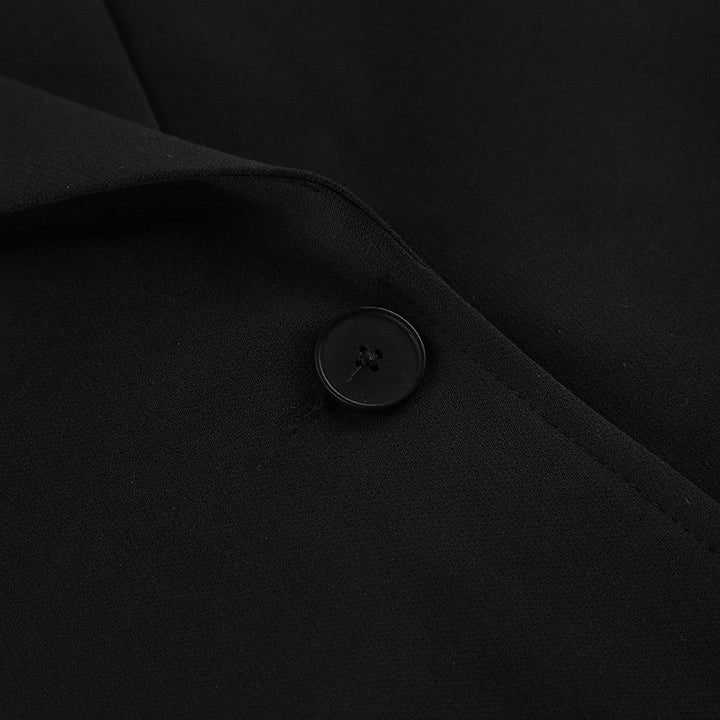 Tailored mini dress with elegant design, button closure with lace trim - Yana