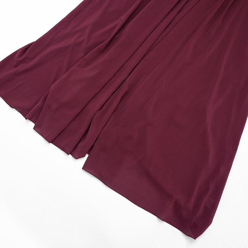 Maxi chiffon dress with bodysuit design and deep slits - JULIAN
