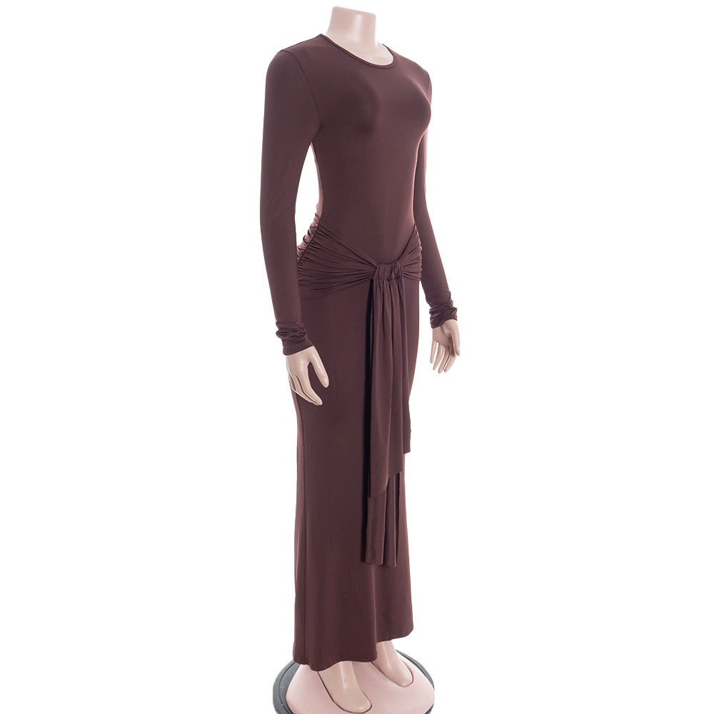 Maxi dress with gathered design - ROS