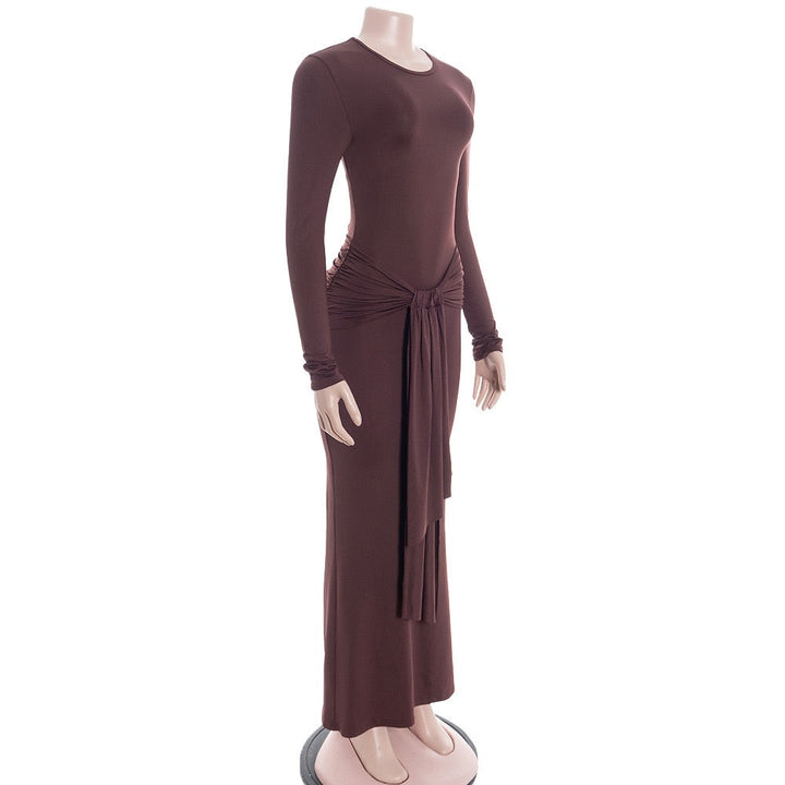 Maxi dress with gathered design - ROS