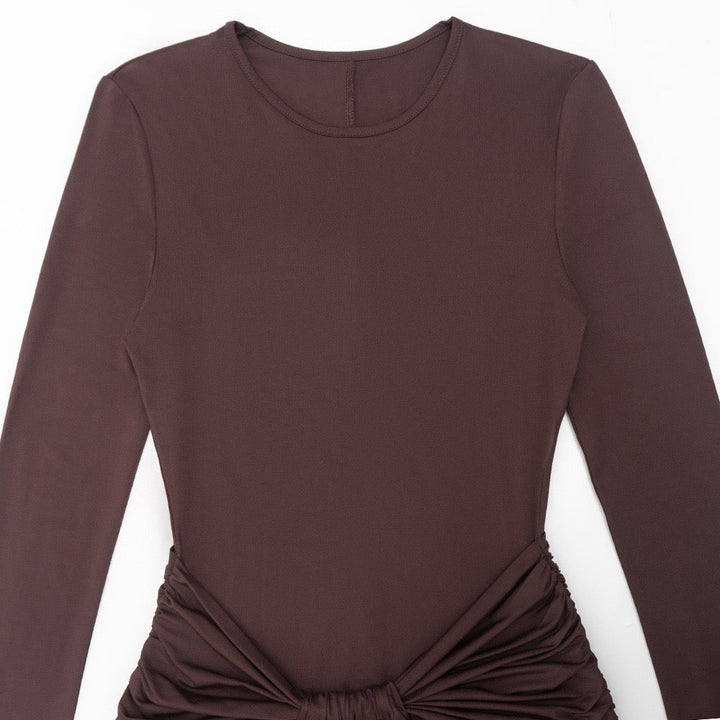 Maxi dress with gathered design - ROS