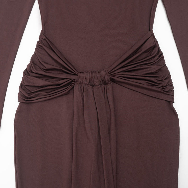 Maxi dress with gathered design - ROS