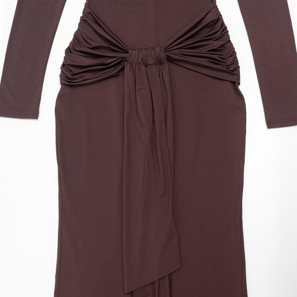 Maxi dress with gathered design - ROS