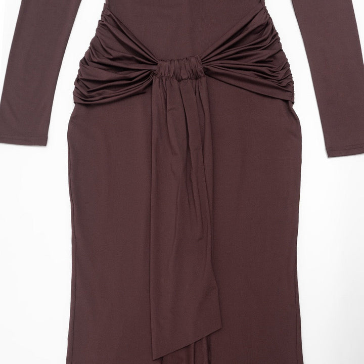 Maxi dress with gathered design - ROS