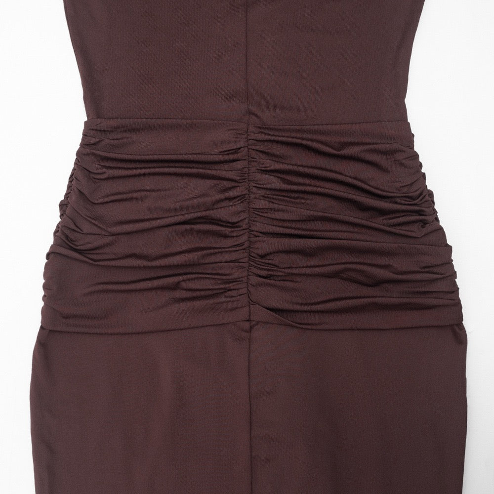 Maxi dress with gathered design - ROS