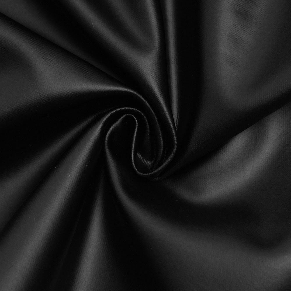 Faux leather mini dress with ruffle and pleats - RAYN