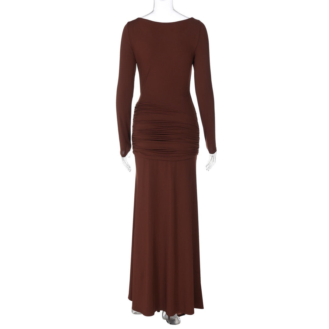 Maxi dress with tie and opening design - Elior