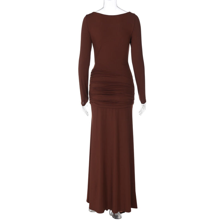 Maxi dress with tie and opening design - Elior