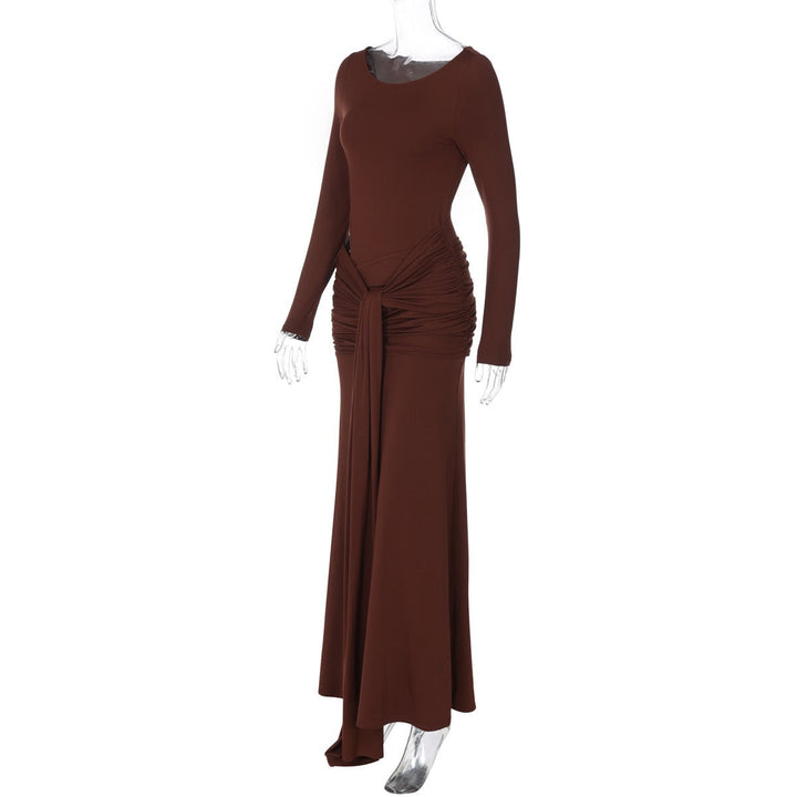 Maxi dress with tie and opening design - Elior