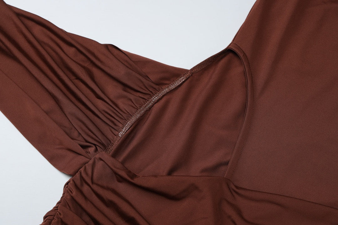 Maxi dress with tie and opening design - Elior