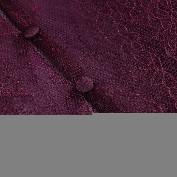 Maxi turtleneck dress with lace design and glove detail - Celandine