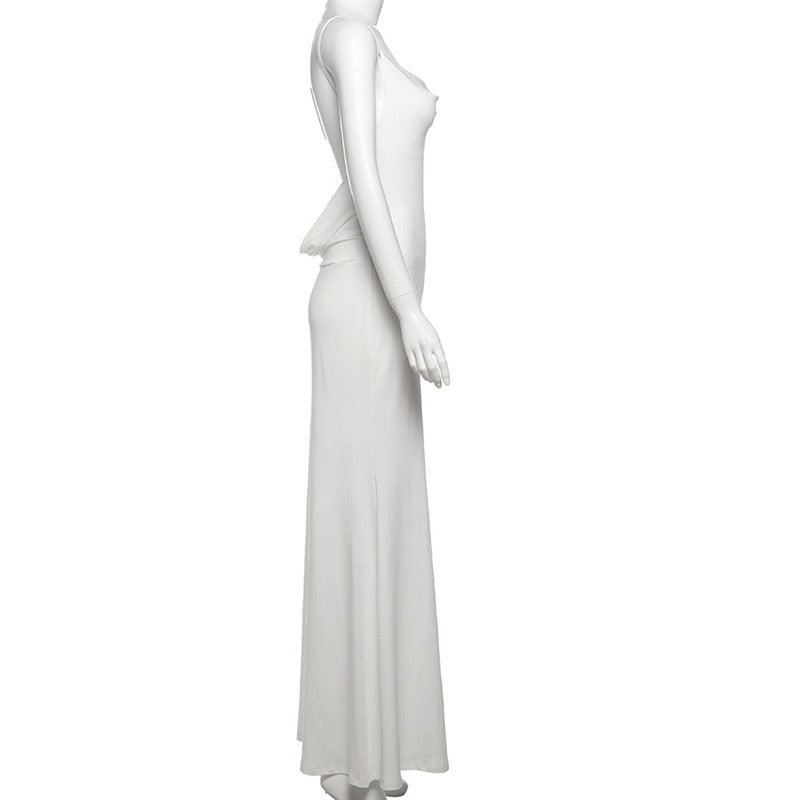 Maxi dress with lace trim - Lin