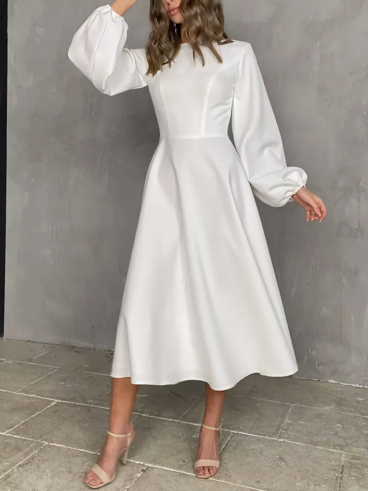 A-line satin midi dress - Hivera