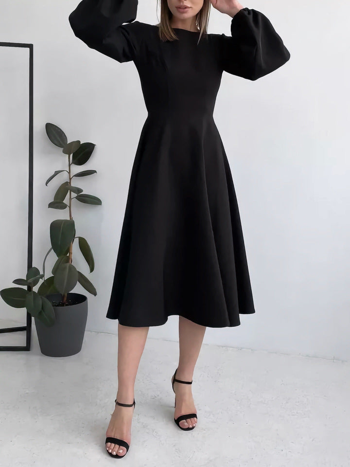 A-line satin midi dress - Hivera