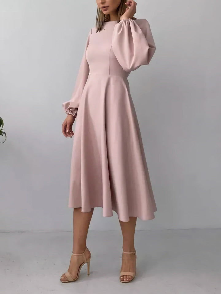 A-line satin midi dress - Hivera