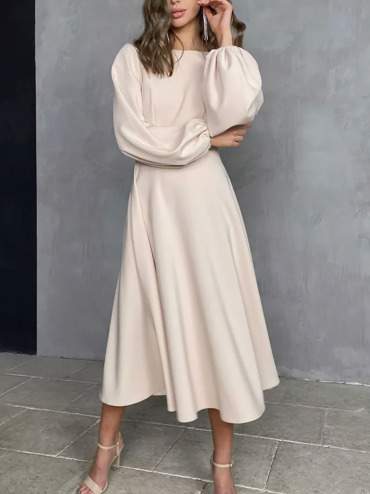 A-line satin midi dress - Hivera