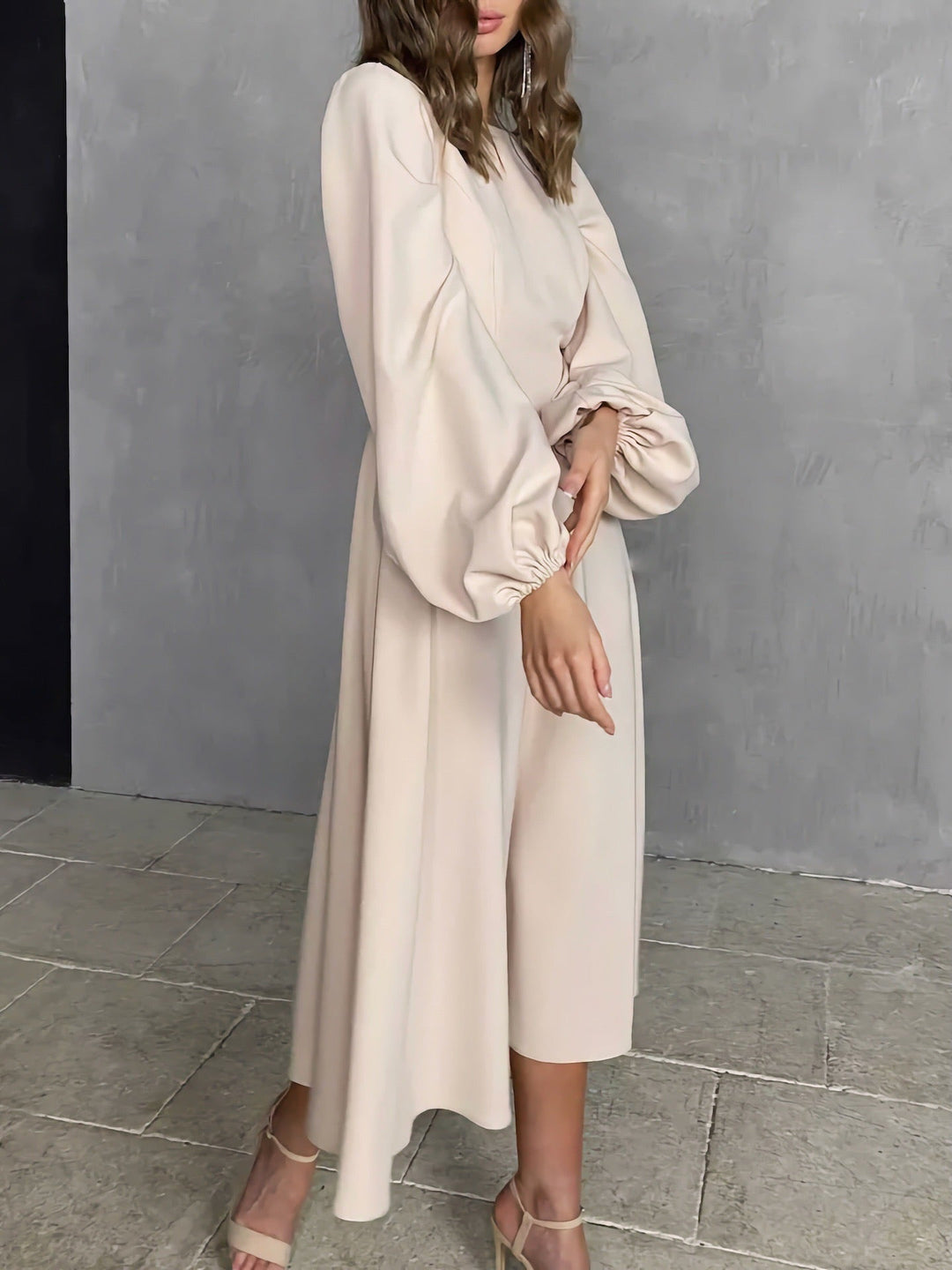 A-line satin midi dress - Hivera