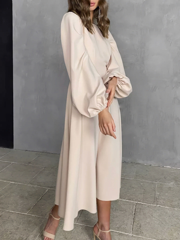 A-line satin midi dress - Hivera