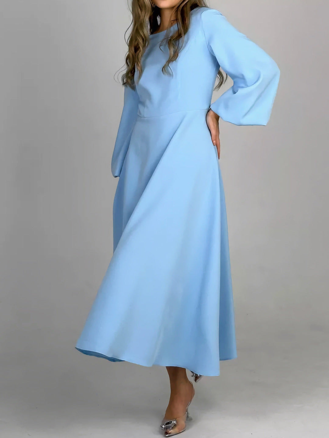 A-line satin midi dress - Hivera