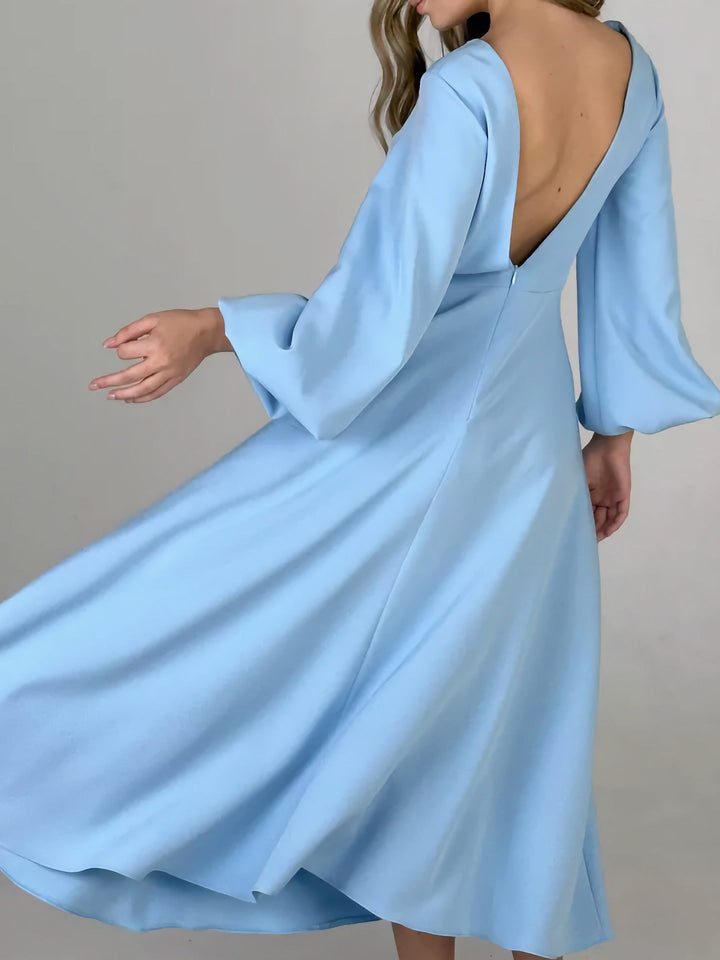 A-line satin midi dress - Hivera