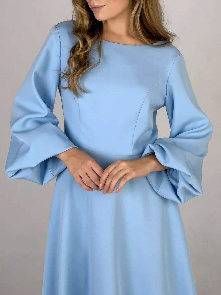 A-line satin midi dress - Hivera