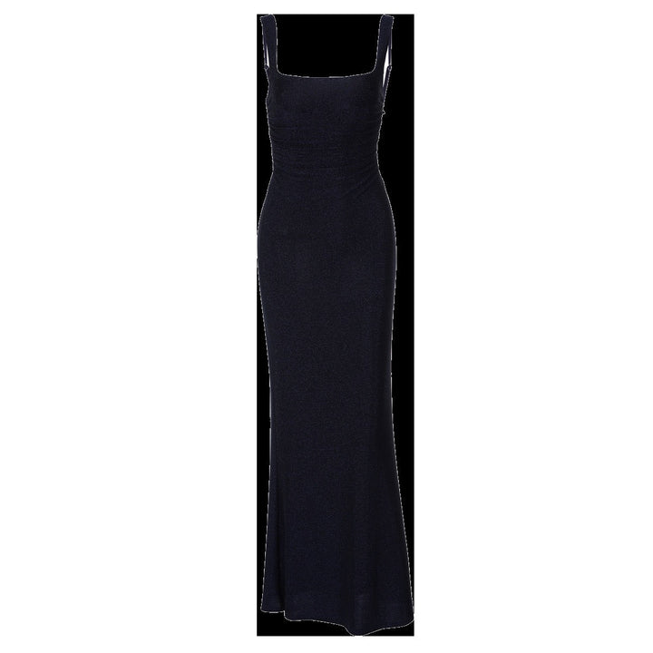 Lilianna sequin maxi dress with a back tie and waist-cinching design