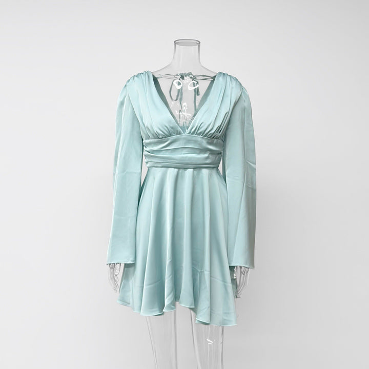 A-line satin mini dress - Carmina