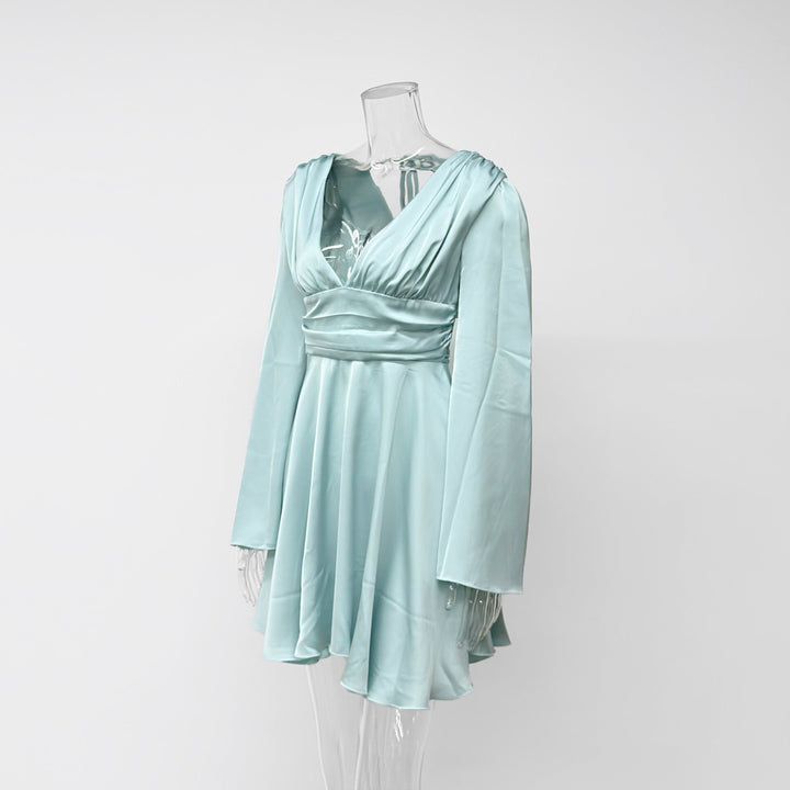 A-line satin mini dress - Carmina