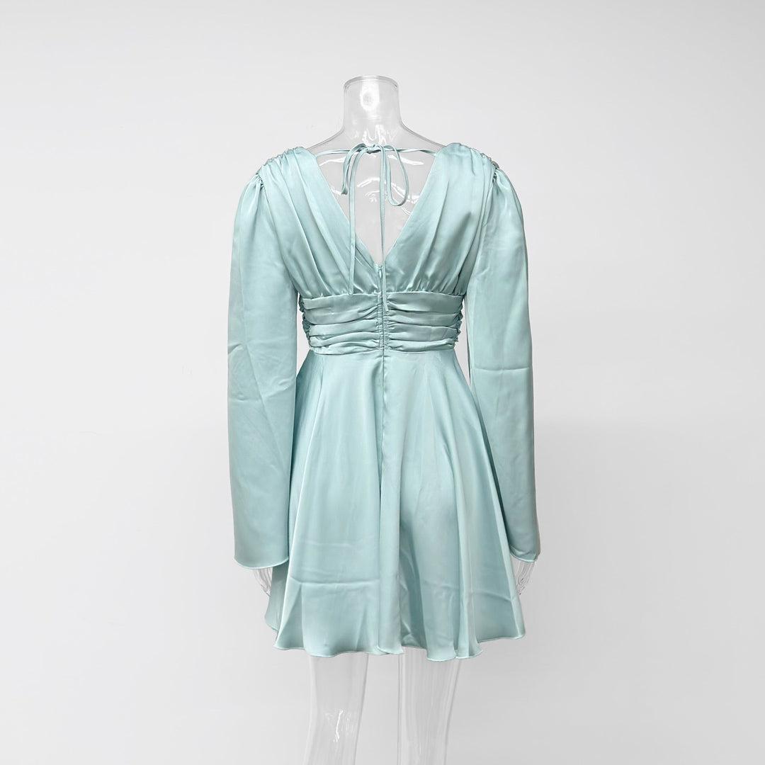 A-line satin mini dress - Carmina