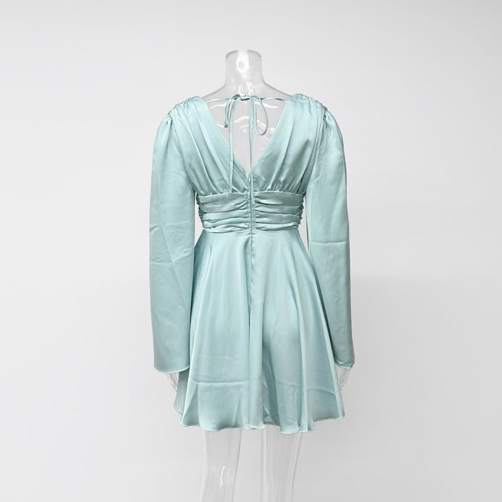 A-line satin mini dress - Carmina