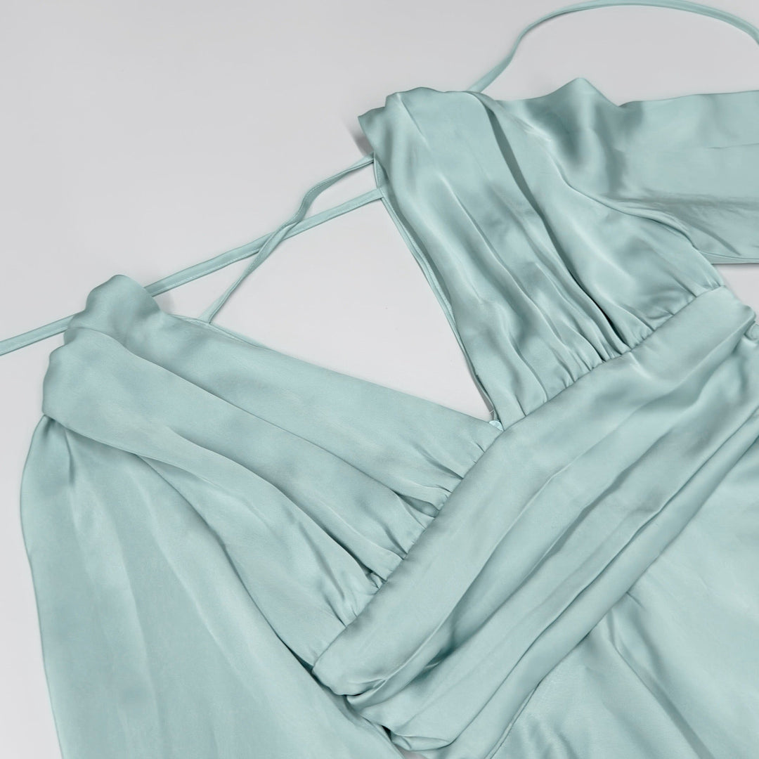 A-line satin mini dress - Carmina