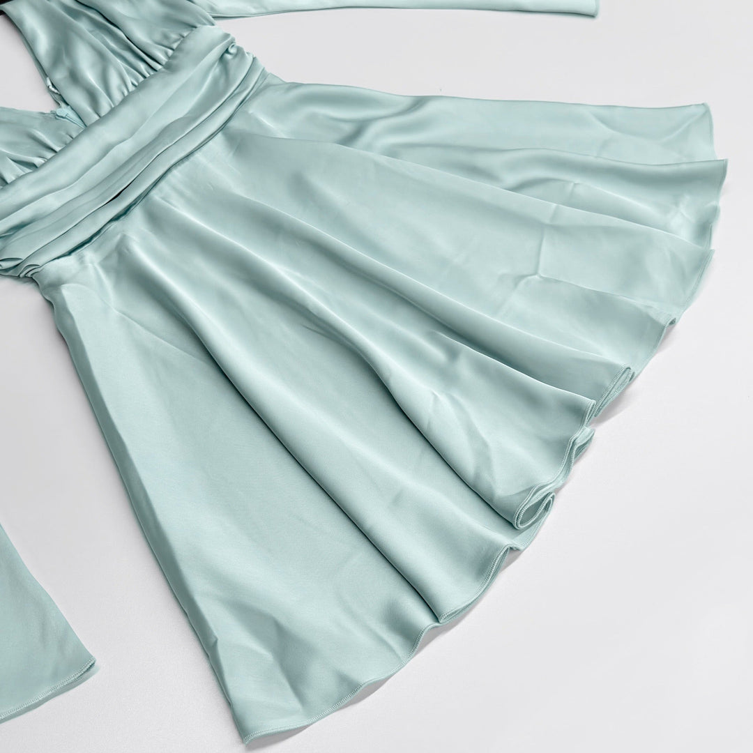 A-line satin mini dress - Carmina