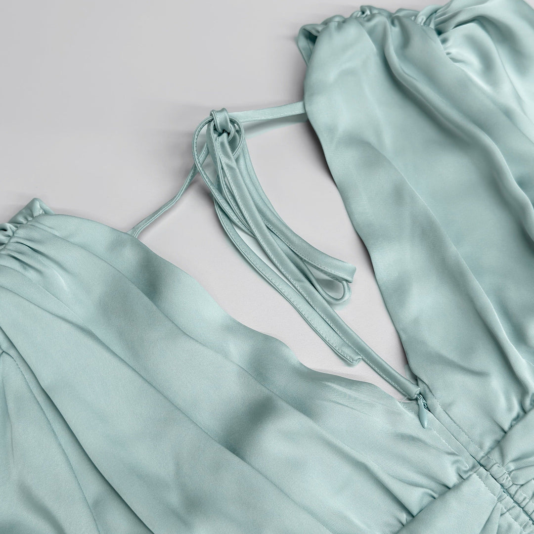 A-line satin mini dress - Carmina